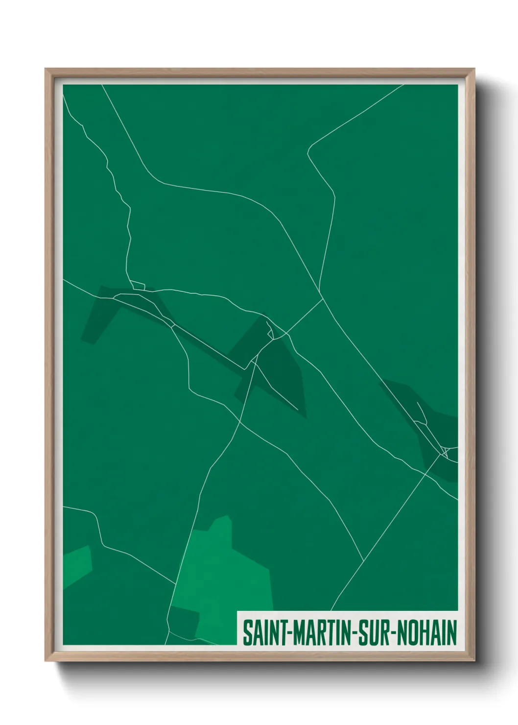 Une affiche de carte sur Saint-Martin-sur-Nohain