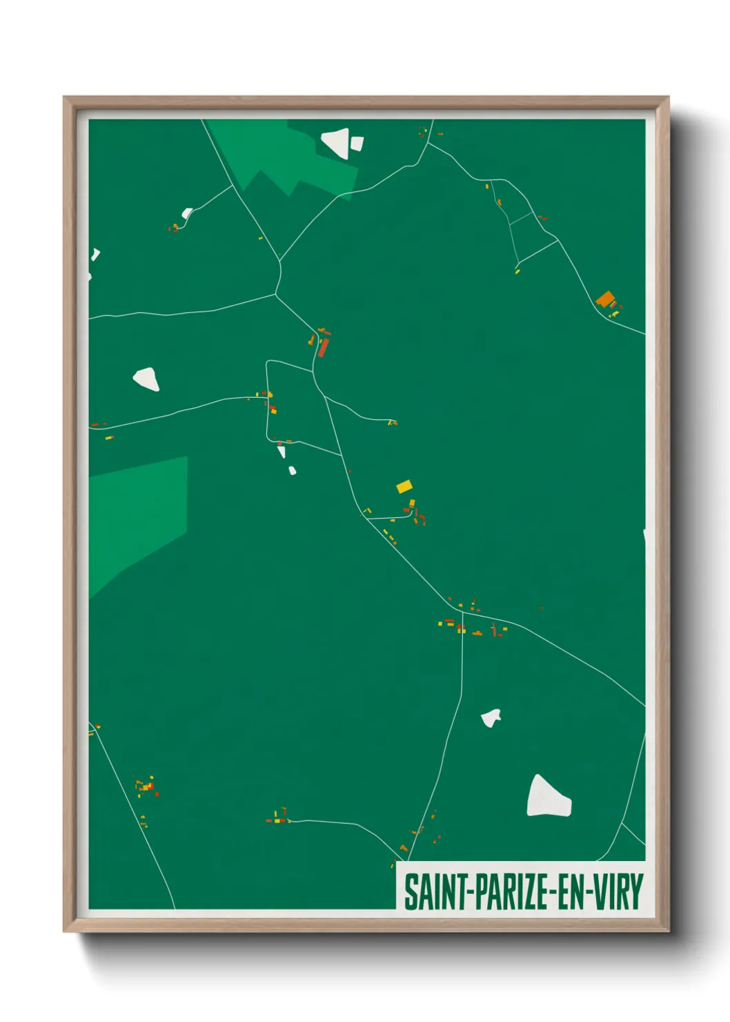 Une affiche de carte sur Saint-Parize-en-Viry