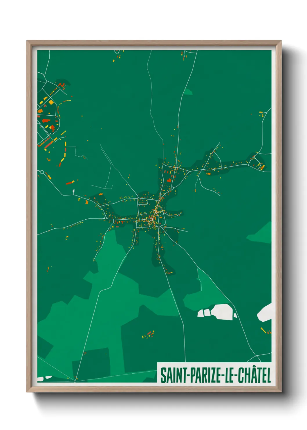 Un poster carteSaint-Parize-le-Châtel