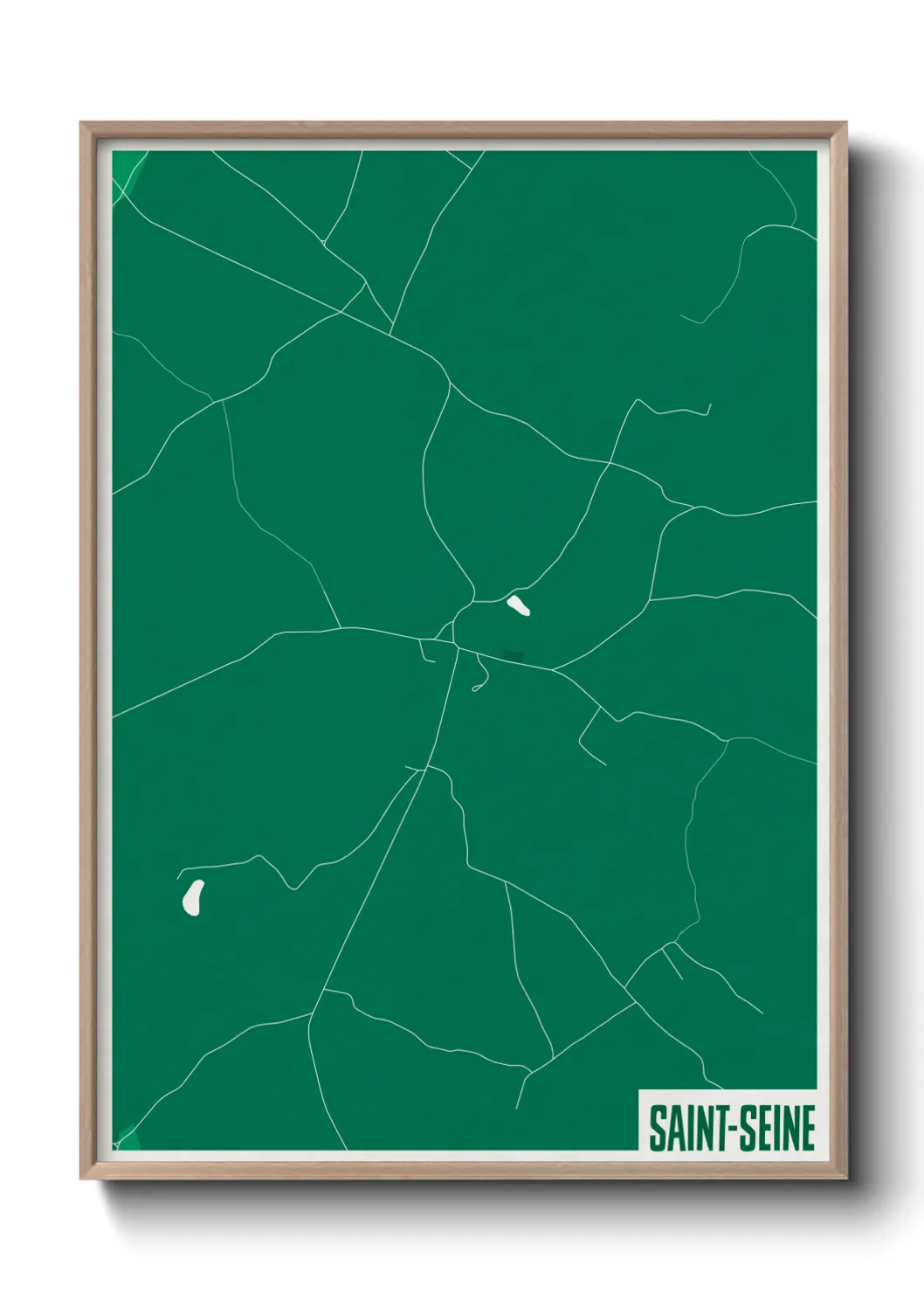 Une affiche de carte sur Saint-Seine