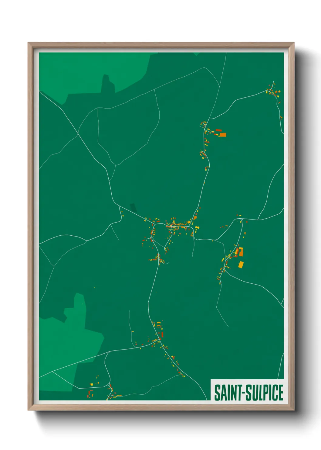 Une affiche de carte sur Saint-Sulpice