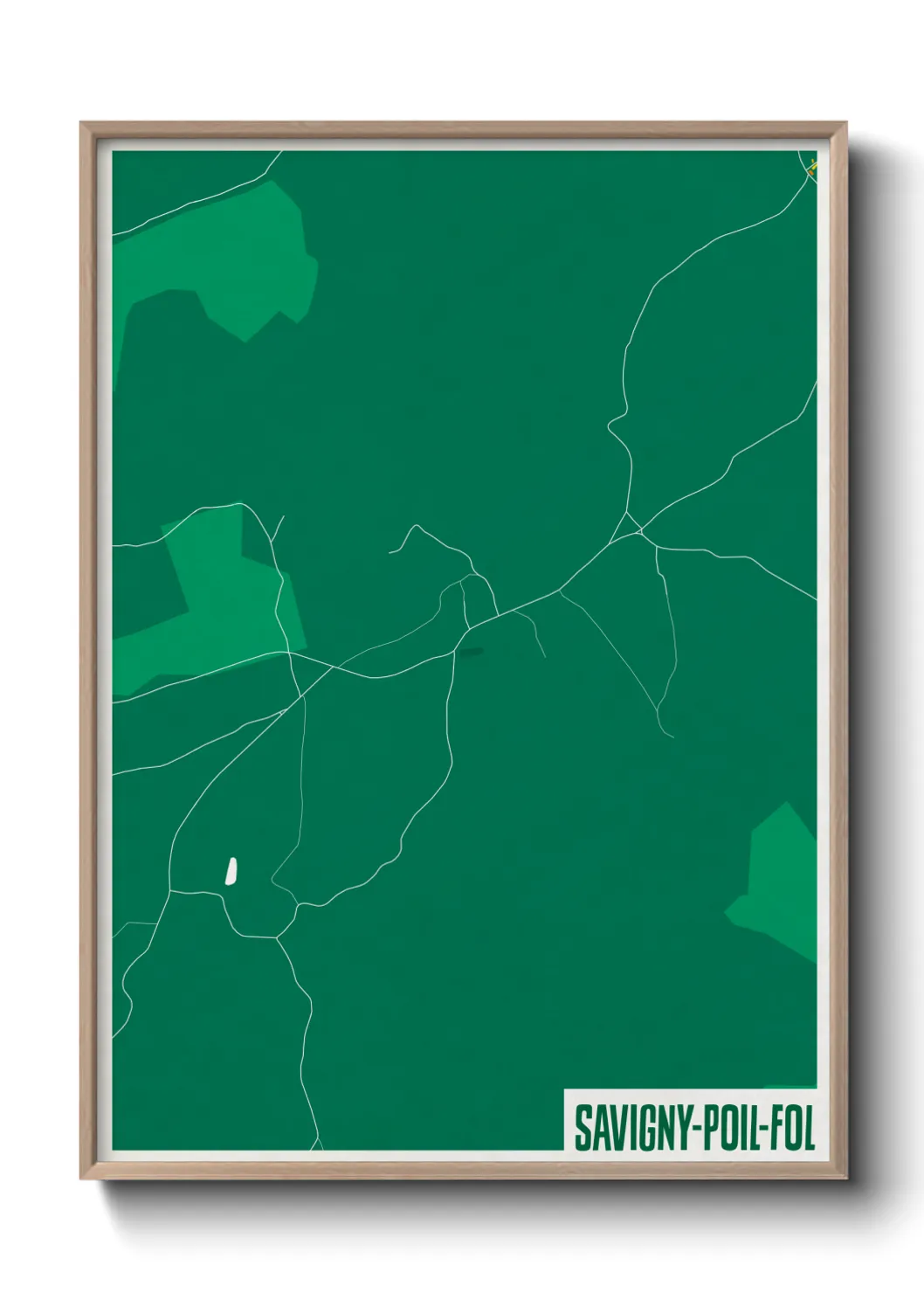 Une affiche de carte sur Savigny-Poil-Fol