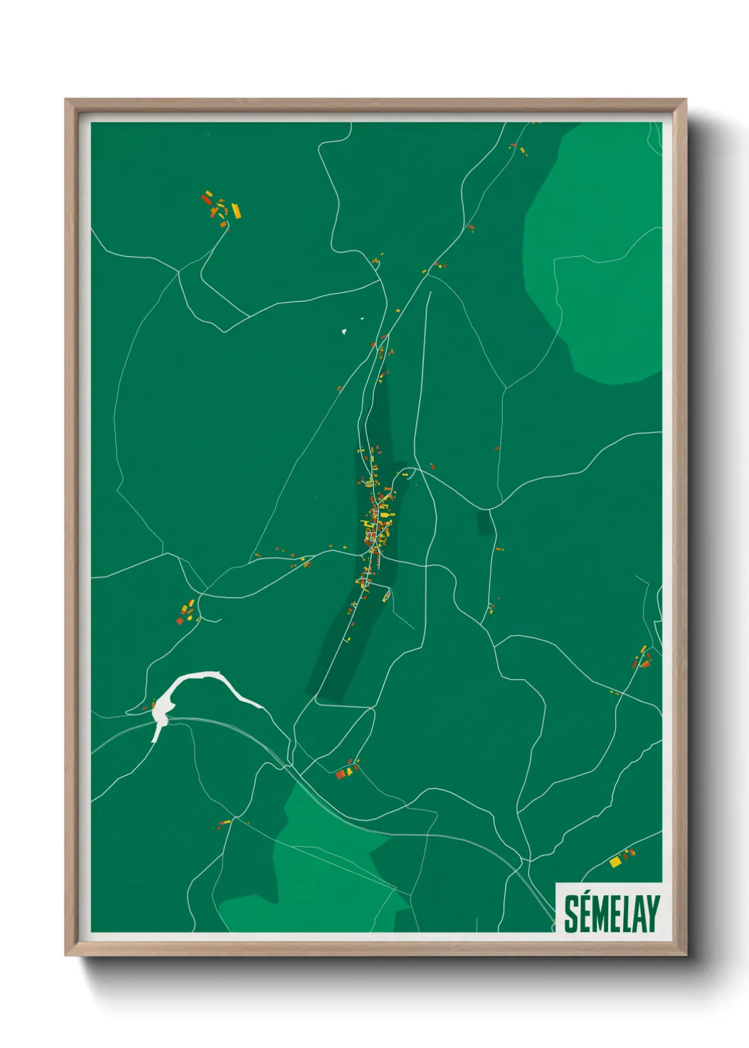 Une affiche de carte sur Sémelay