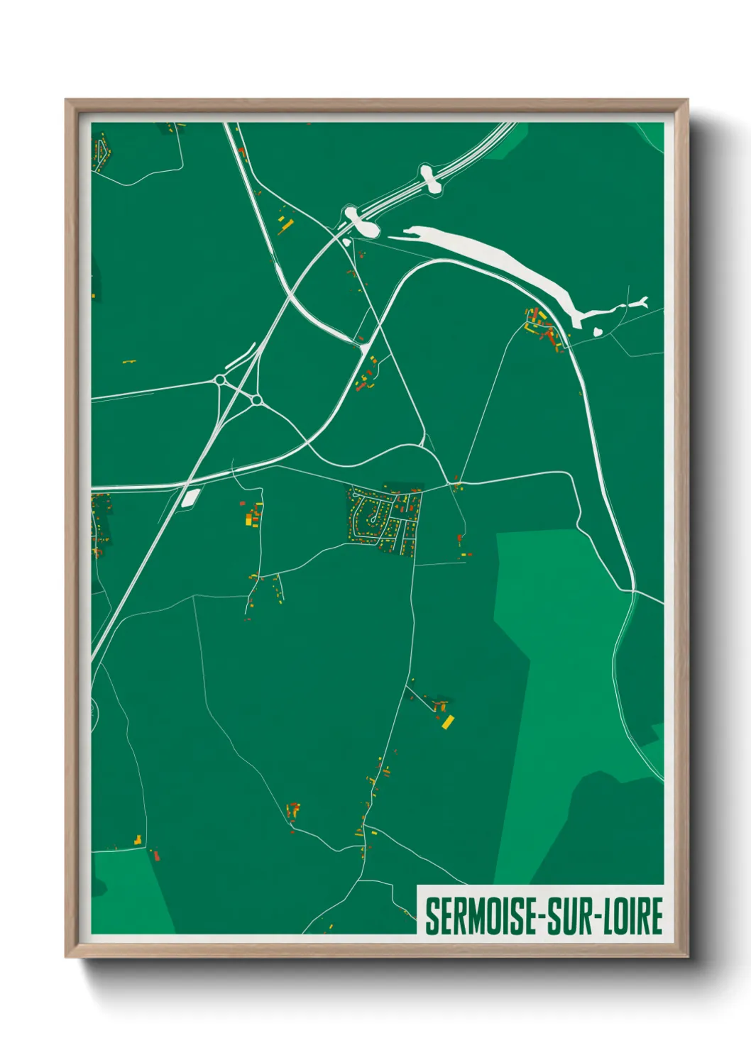 Un poster carteSermoise-sur-Loire