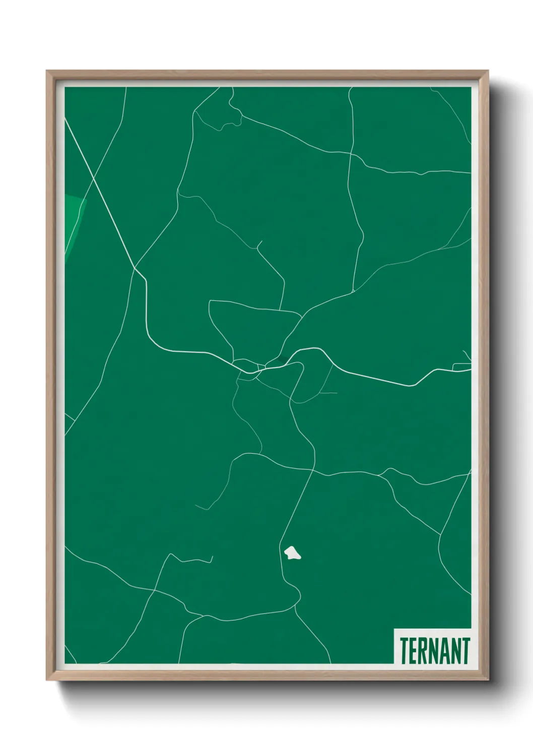 Une affiche de carte sur Ternant