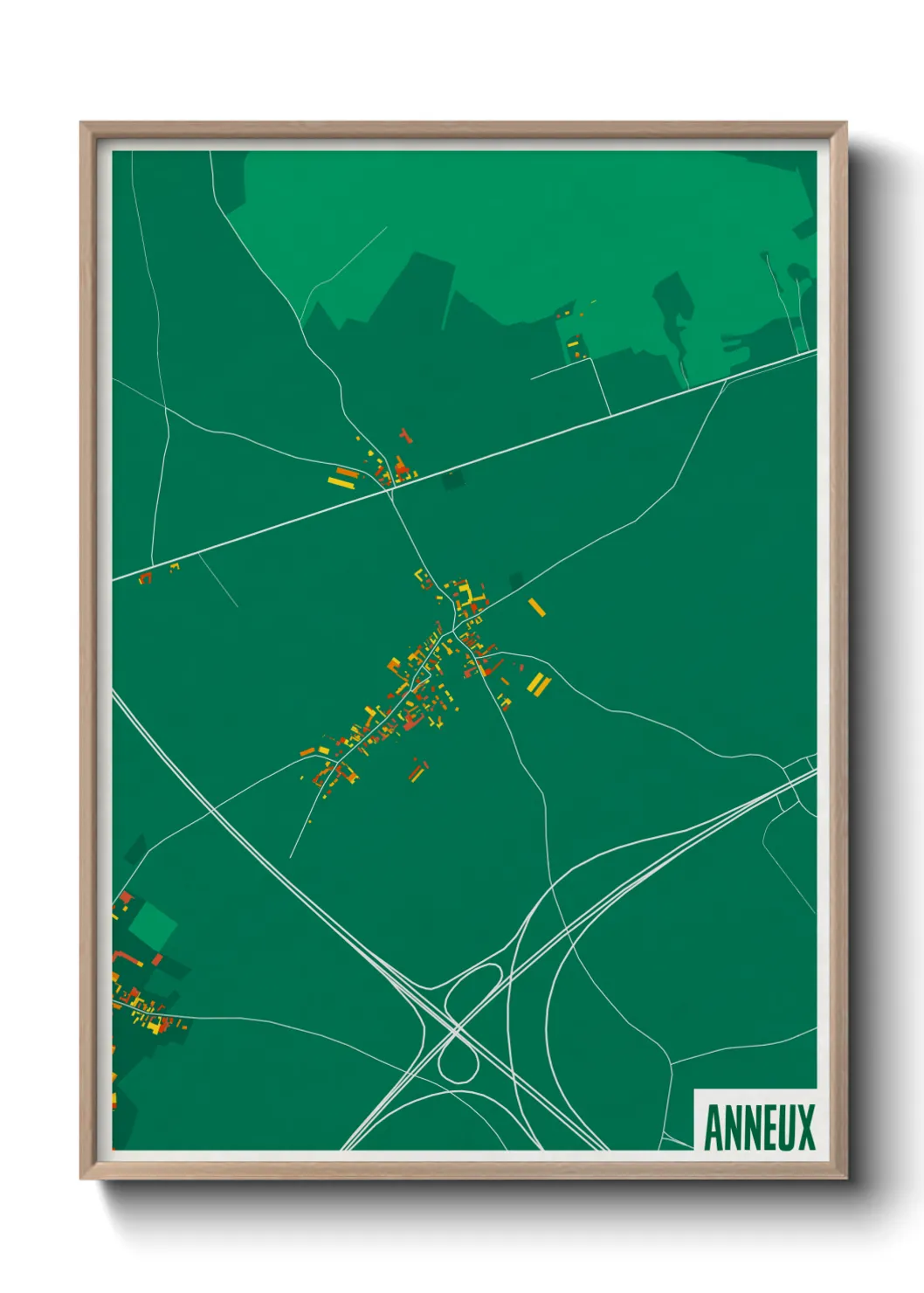 Une affiche de carte sur Anneux