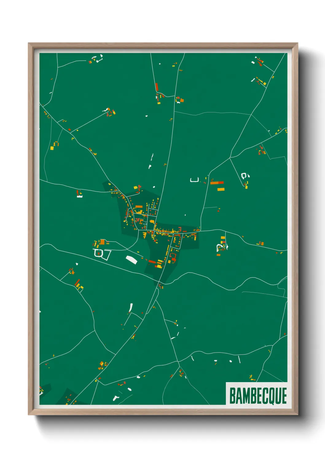 Une affiche de carte sur Bambecque