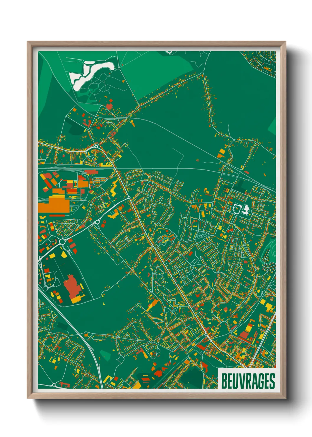 Une affiche de carte sur Beuvrages