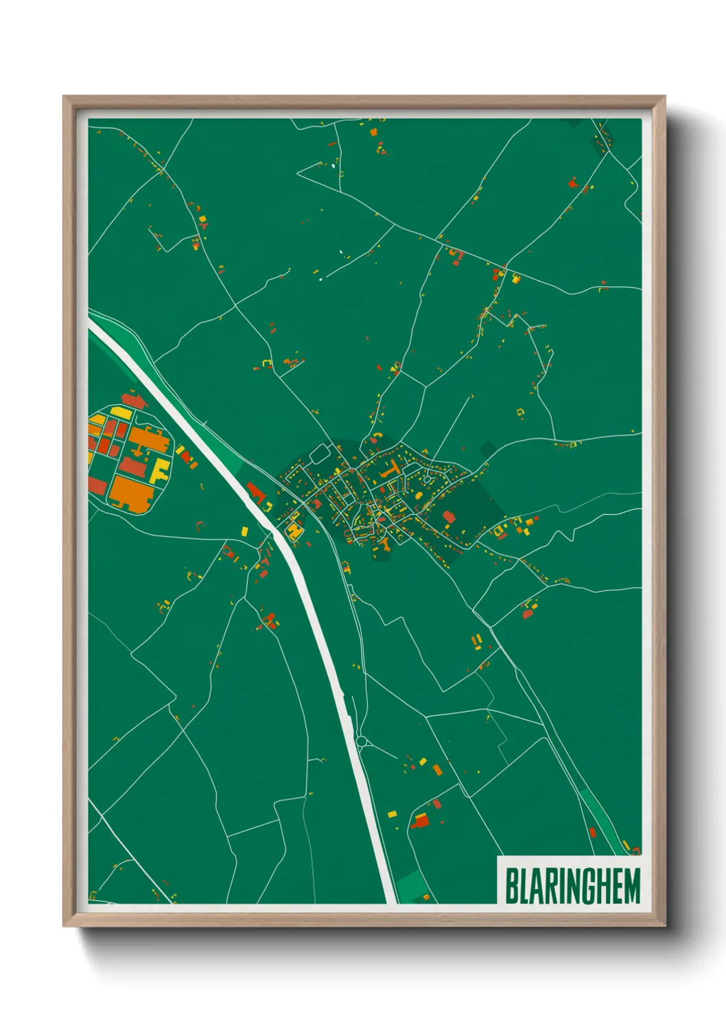 Une affiche de carte sur Blaringhem