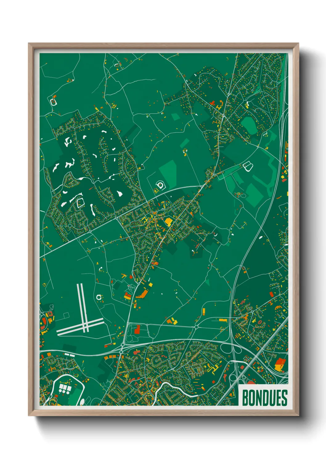 Une affiche de carte sur Bondues