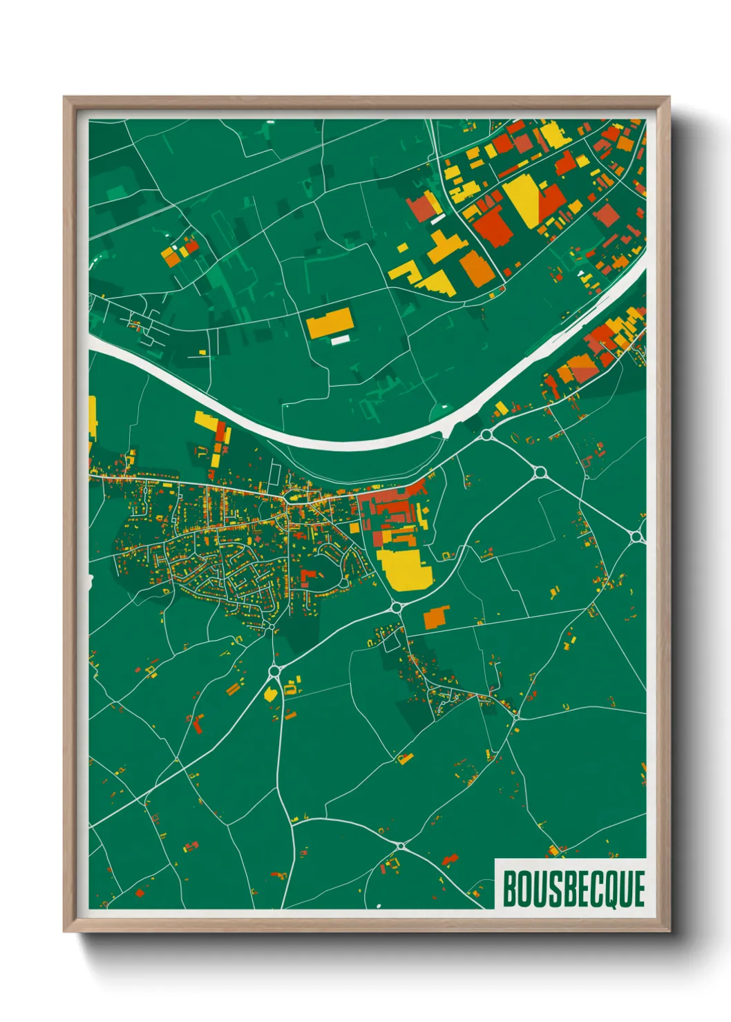 Une affiche de carte sur Bousbecque