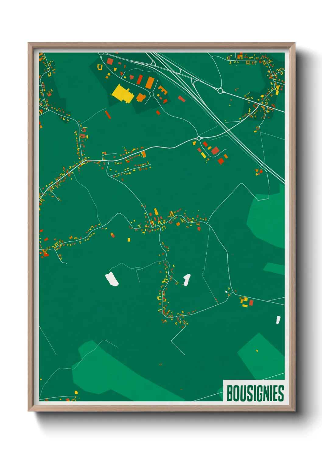 Une affiche de carte sur Bousignies