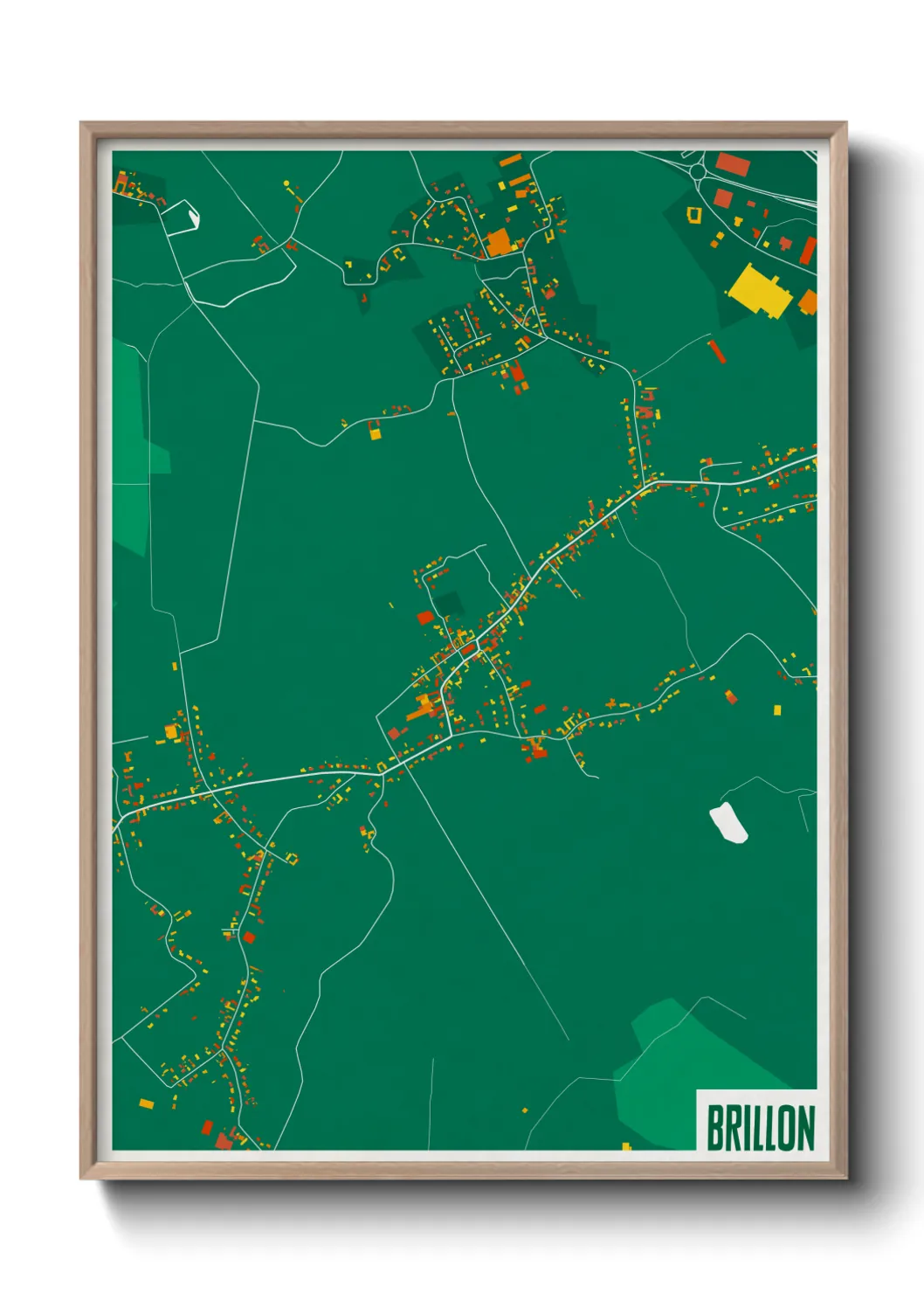 Une affiche de carte sur Brillon