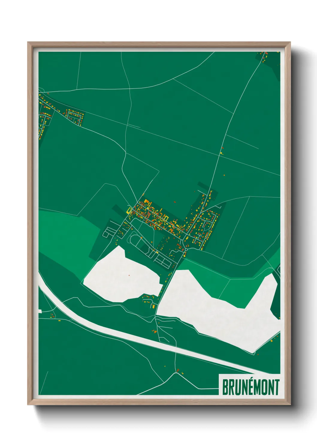 Une affiche de carte sur Brunémont