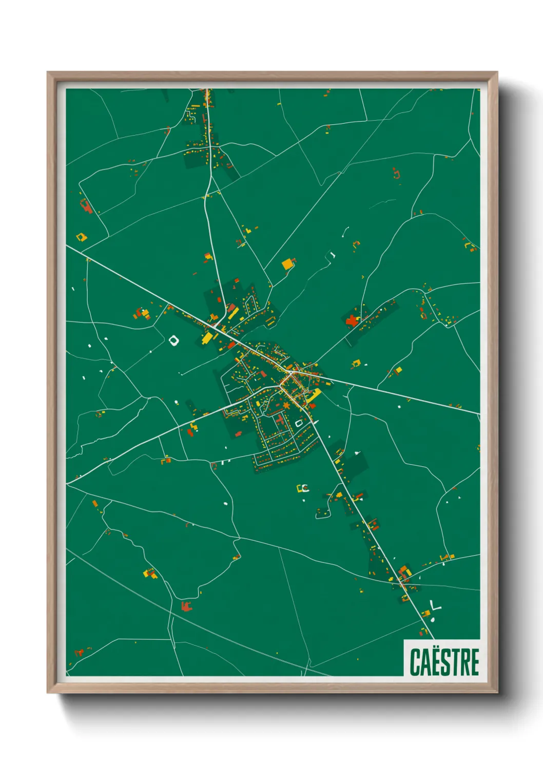 Une affiche de carte sur Caëstre