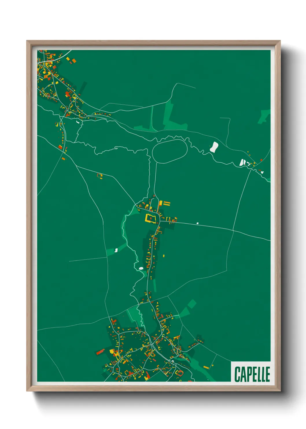 Une affiche de carte sur Capelle