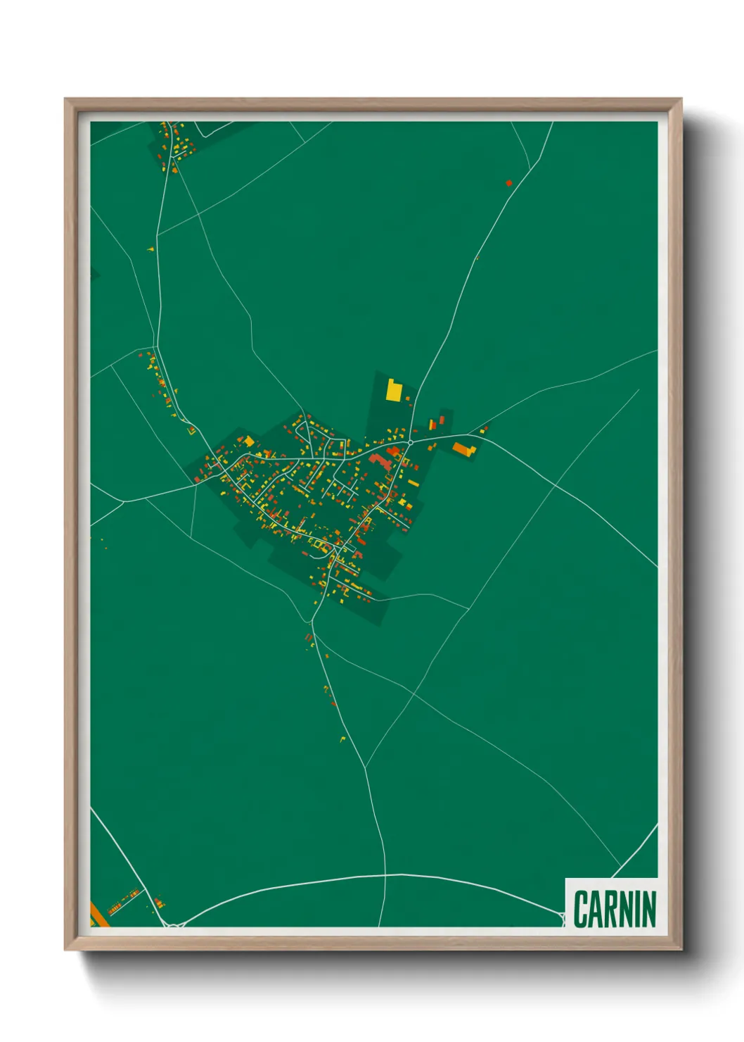 Une affiche de carte sur Carnin