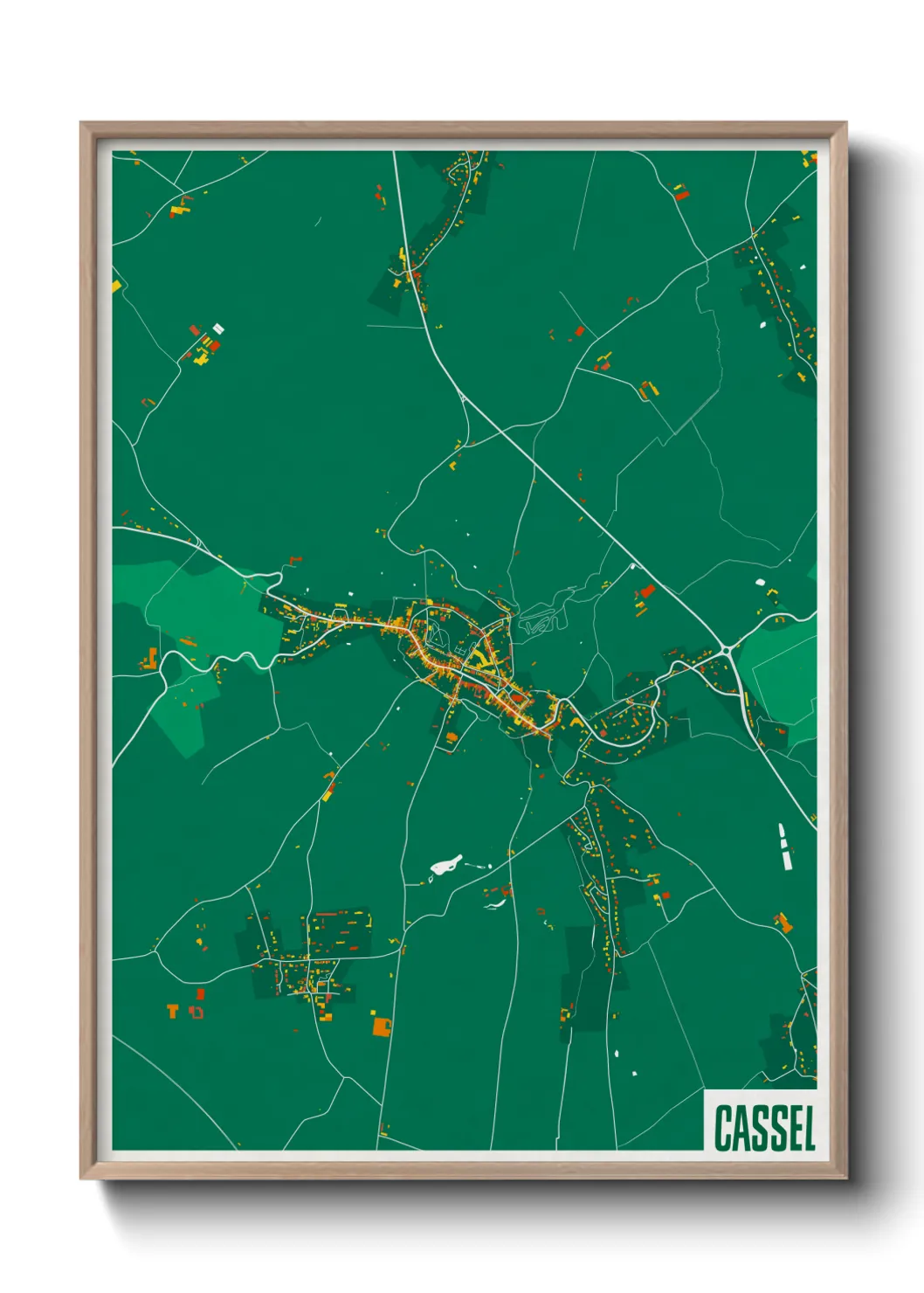 Une affiche de carte sur Cassel