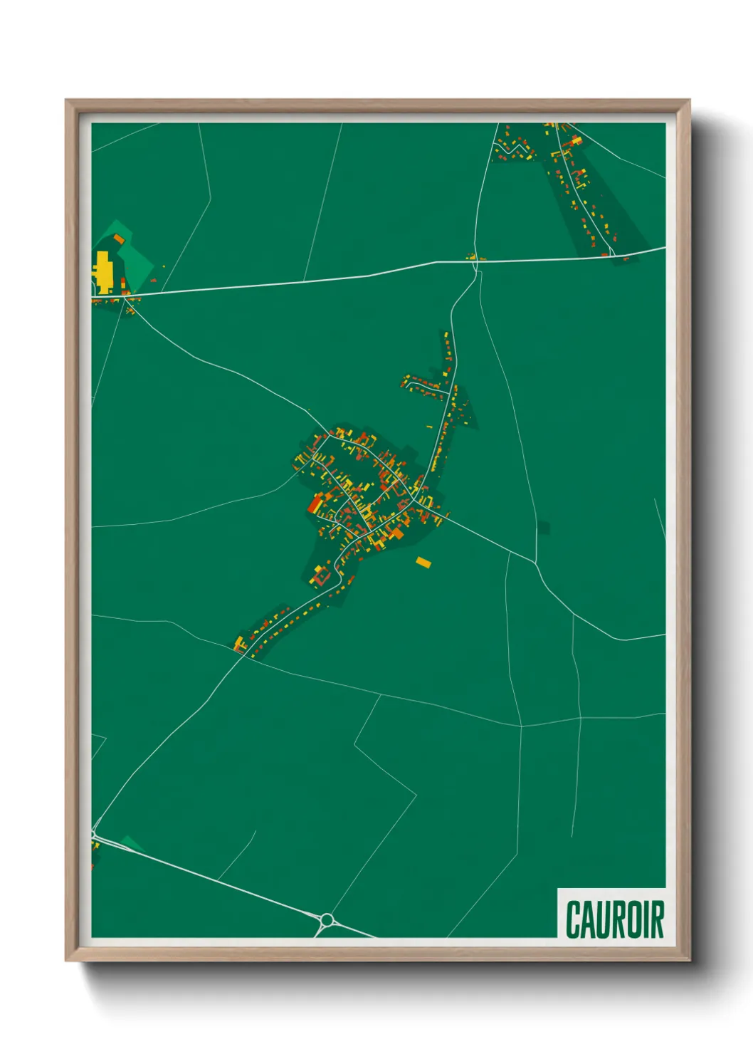 Une affiche de carte sur Cauroir
