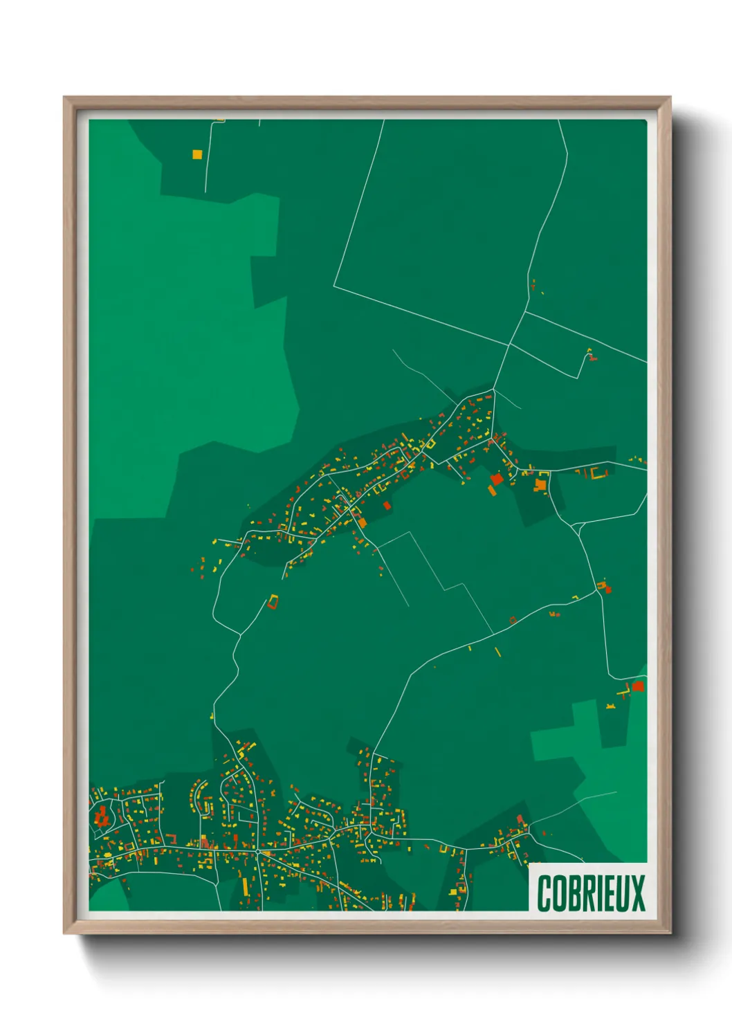 Une affiche de carte sur Cobrieux