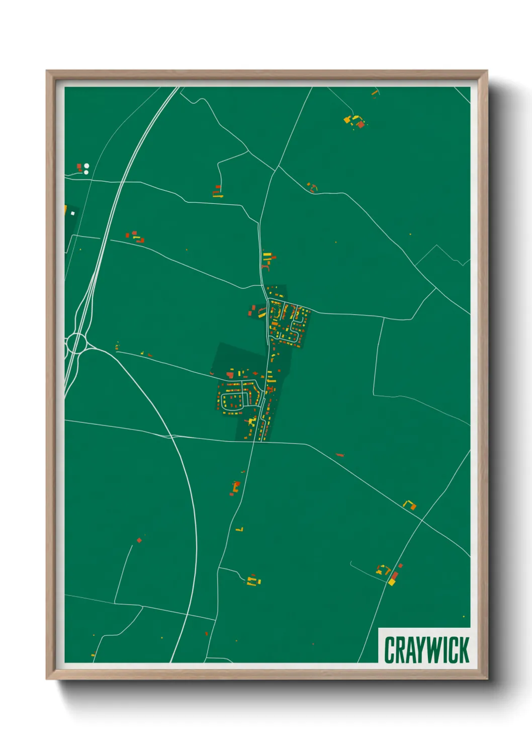 Une affiche de carte sur Craywick