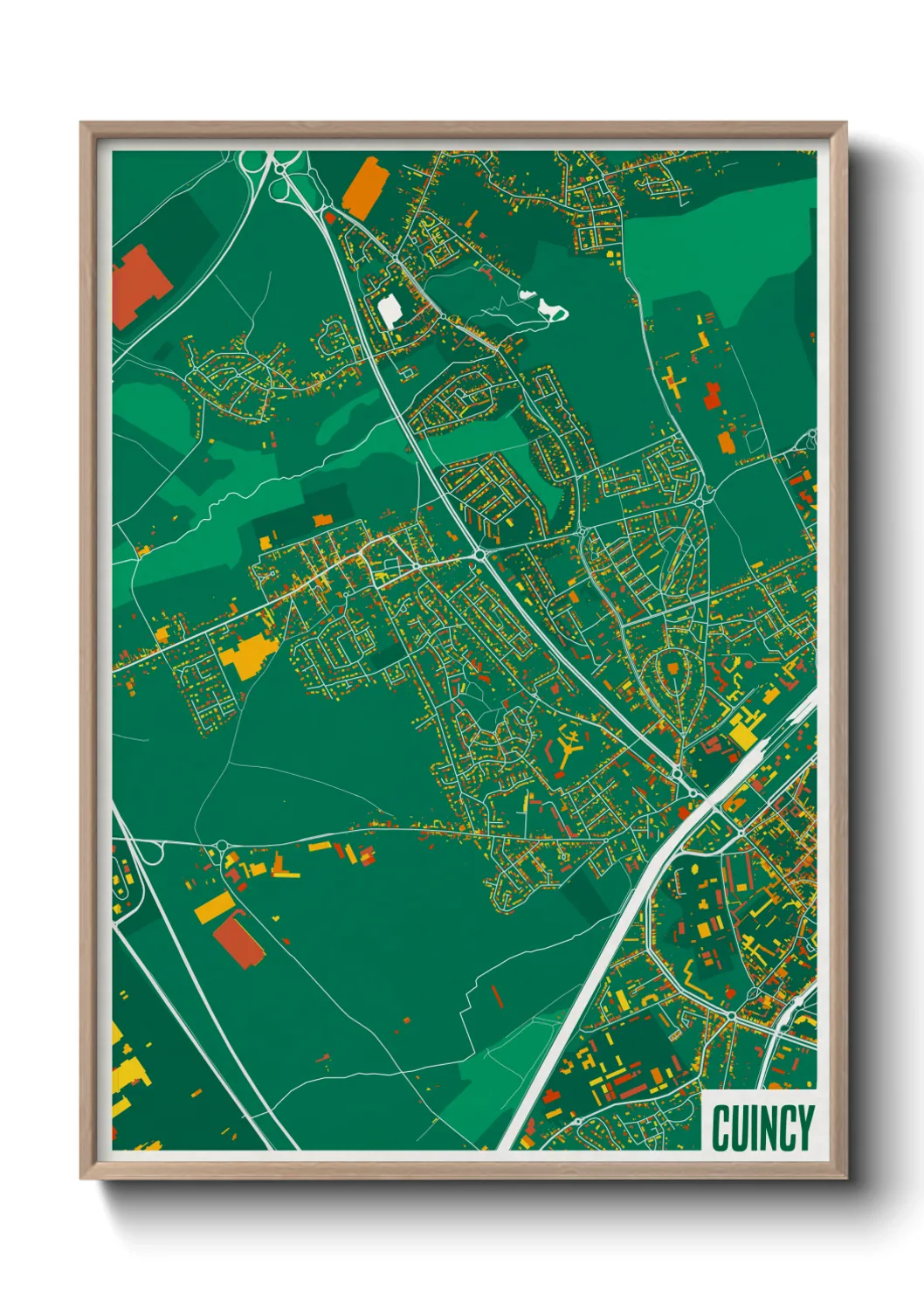 Une affiche de carte sur Cuincy