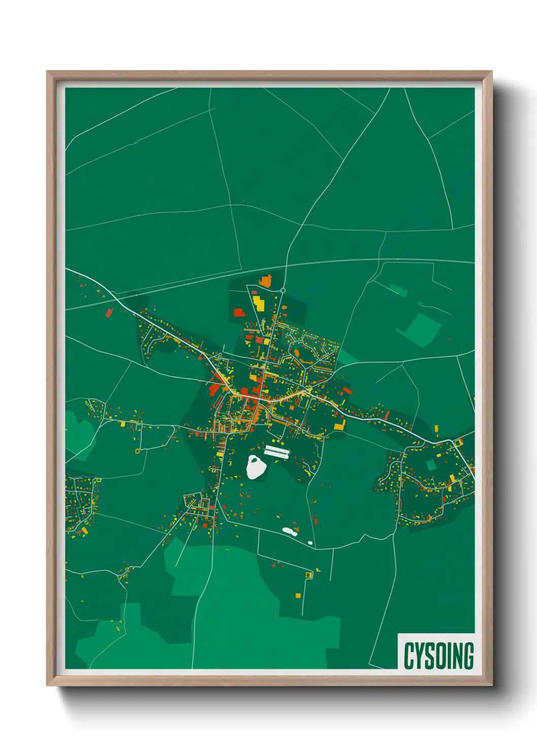 Une affiche de carte sur Cysoing