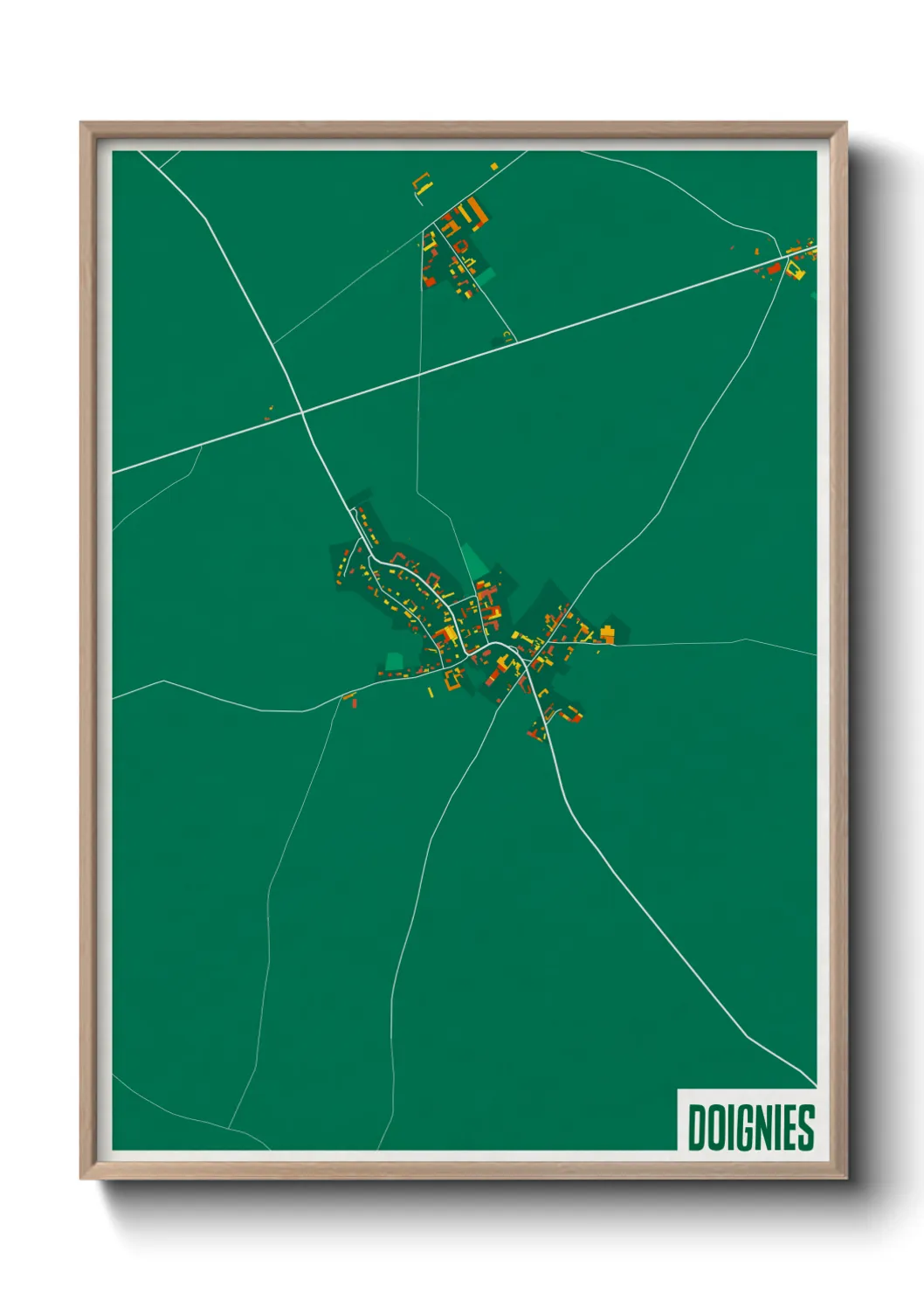 Une affiche de carte sur Doignies