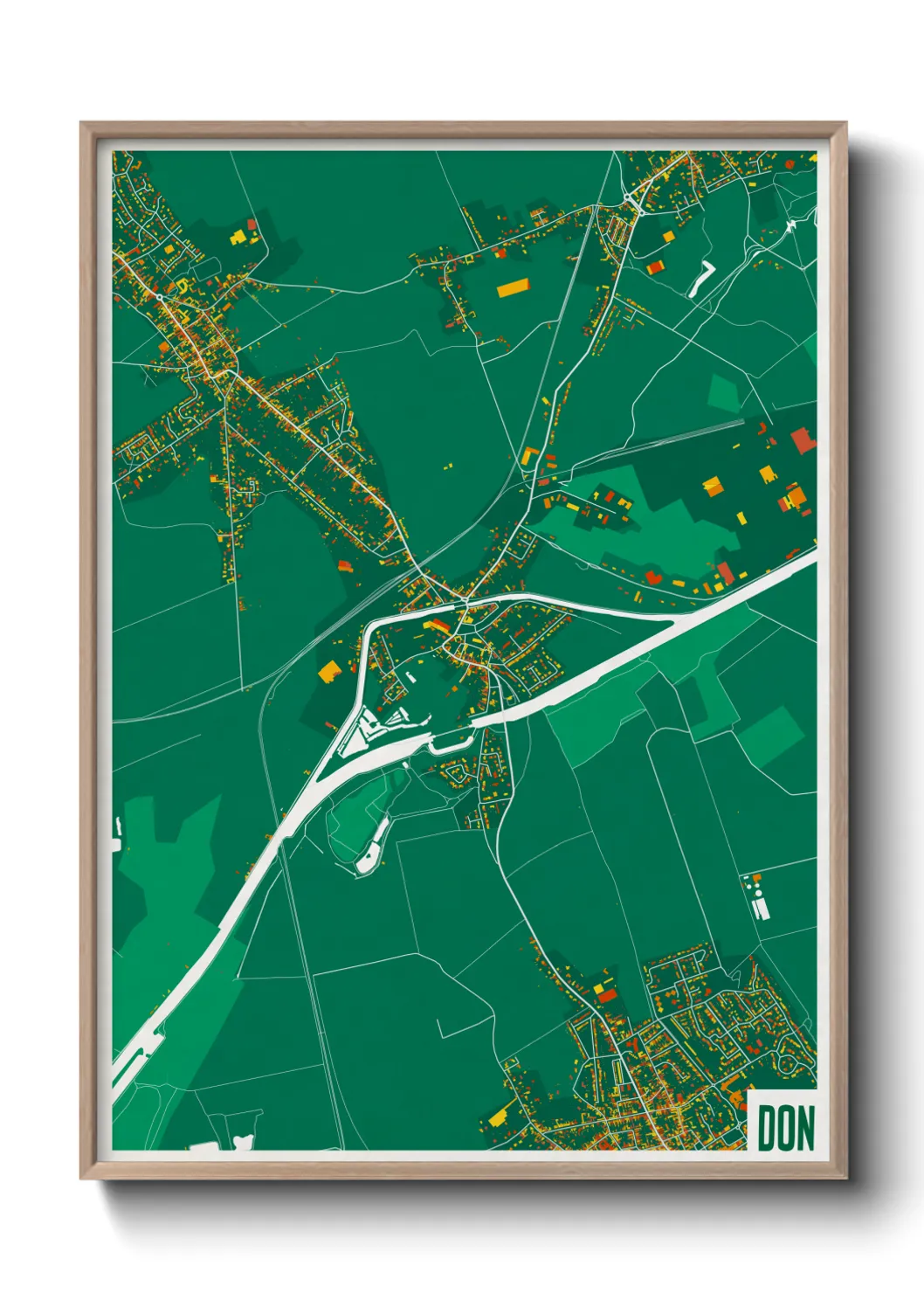 Une affiche de carte sur Don