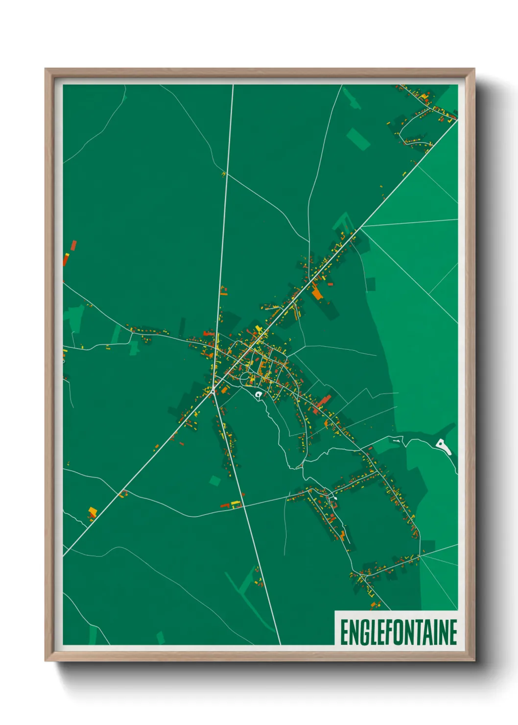 Une affiche de carte sur Englefontaine