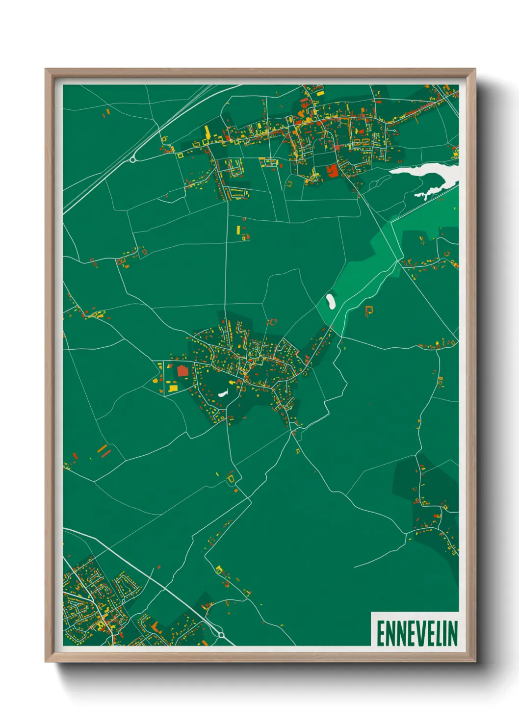 Une affiche de carte sur Ennevelin