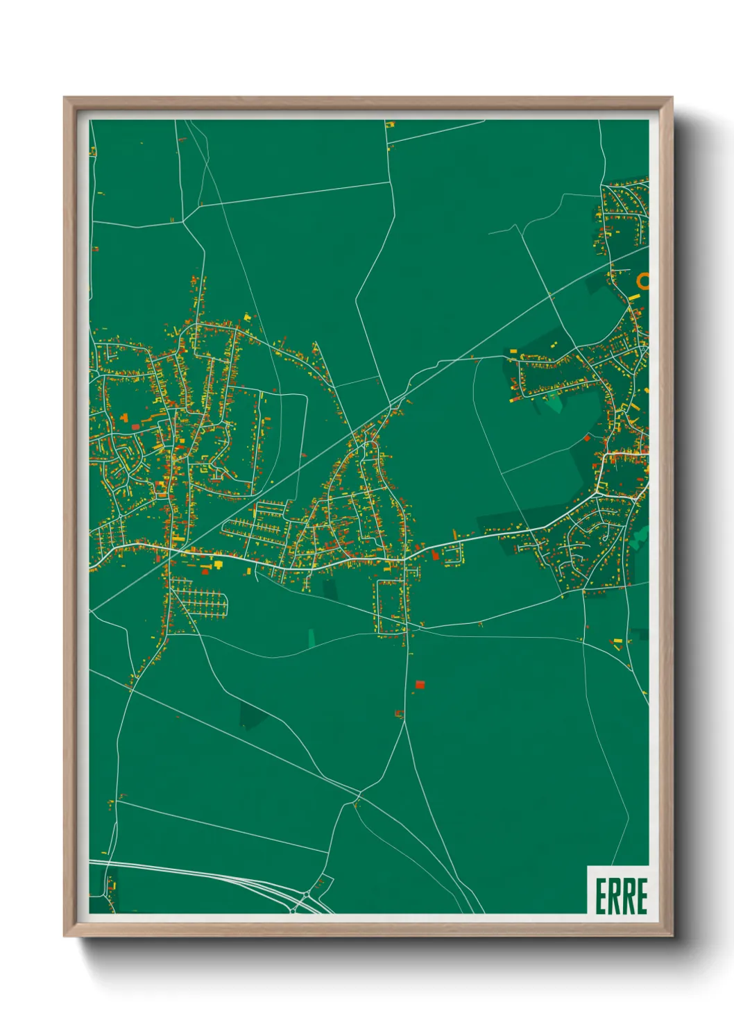 Une affiche de carte sur Erre