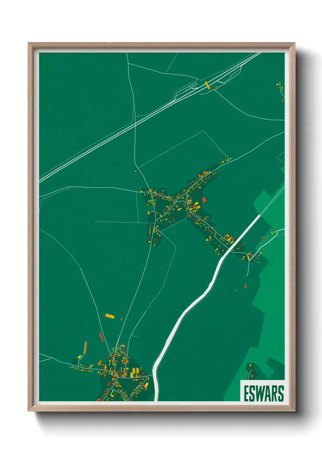 Une affiche de carte sur Eswars