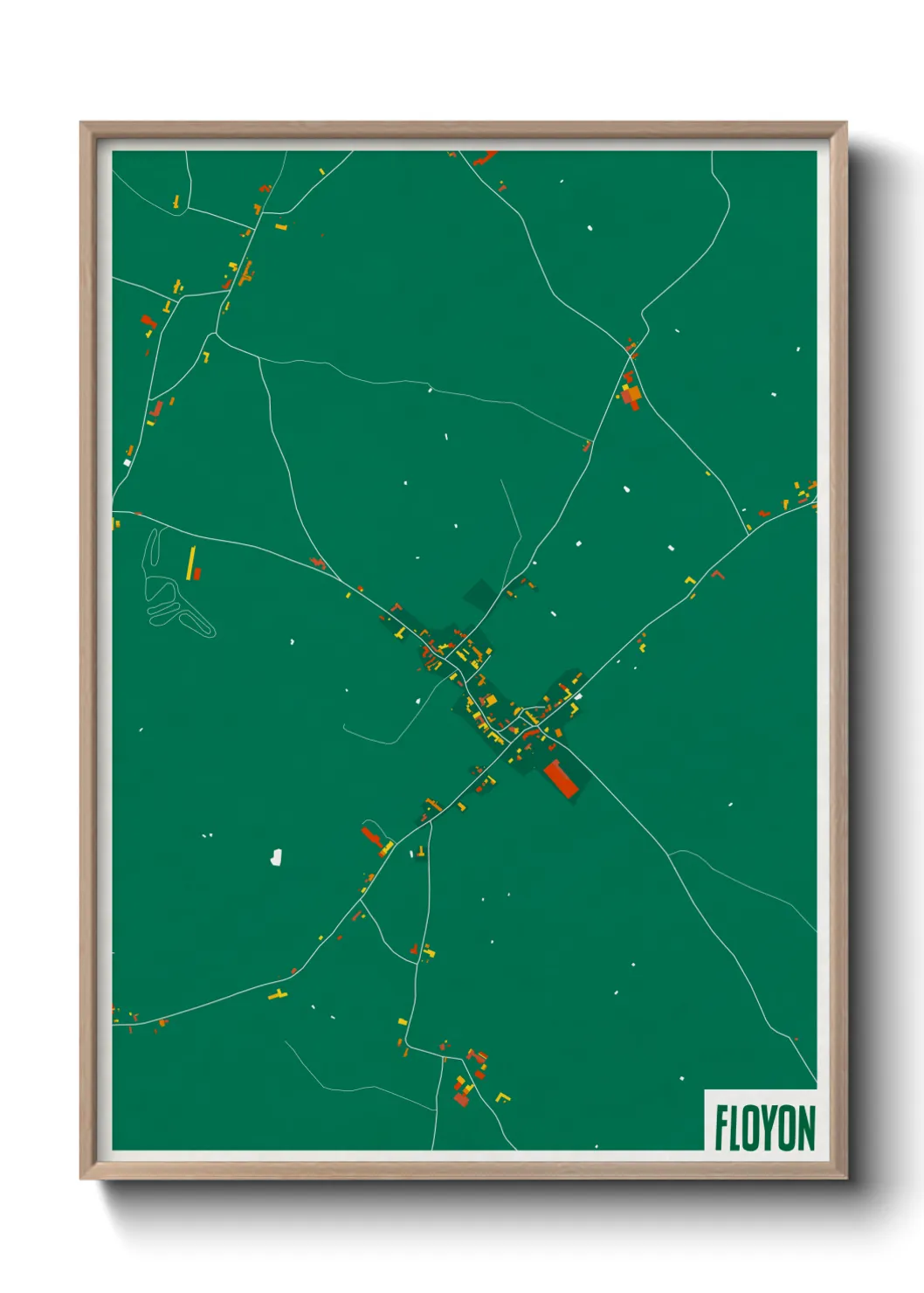 Une affiche de carte sur Floyon