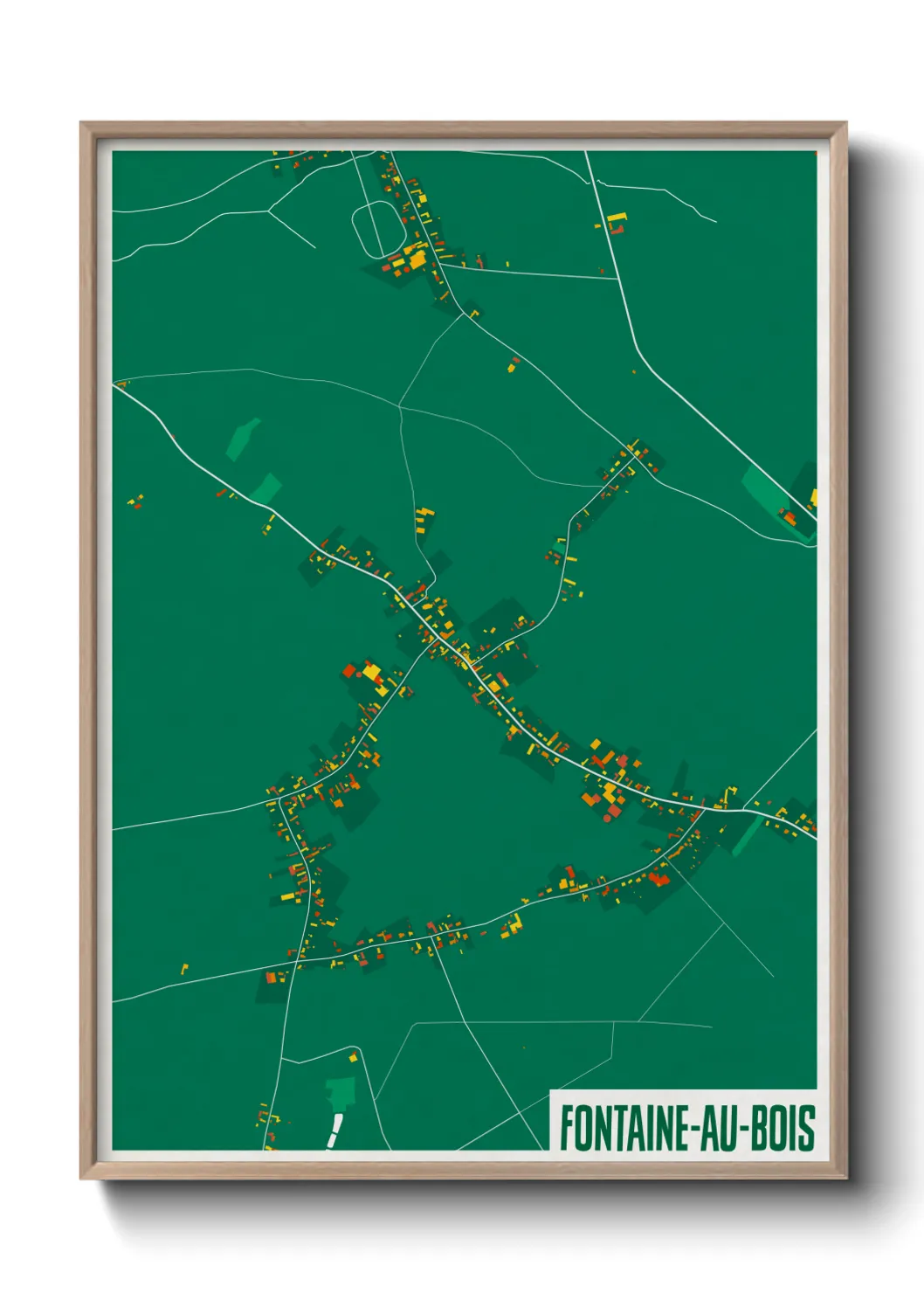 Un poster carteFontaine-au-Bois