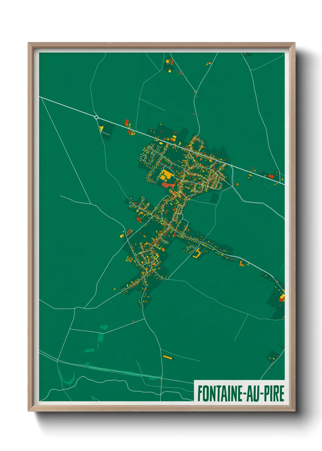 Une affiche de carte sur Fontaine-au-Pire