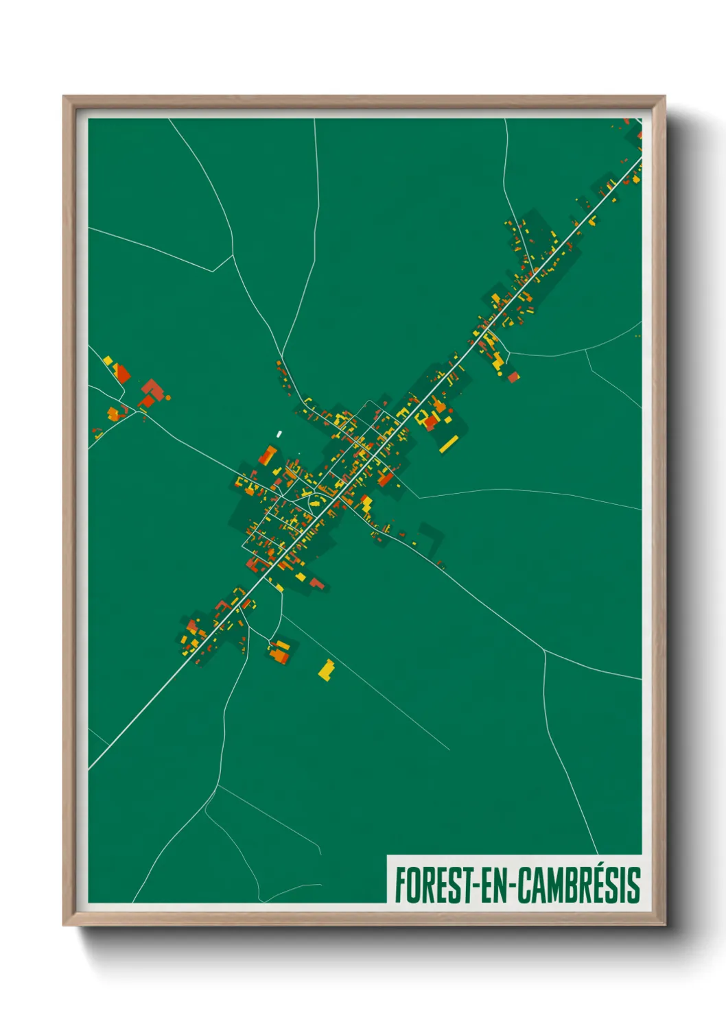 Une affiche de carte sur Forest-en-Cambrésis