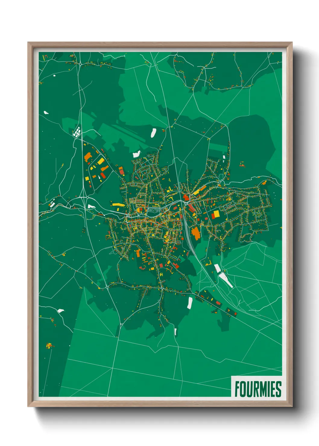 Une affiche de carte sur Fourmies