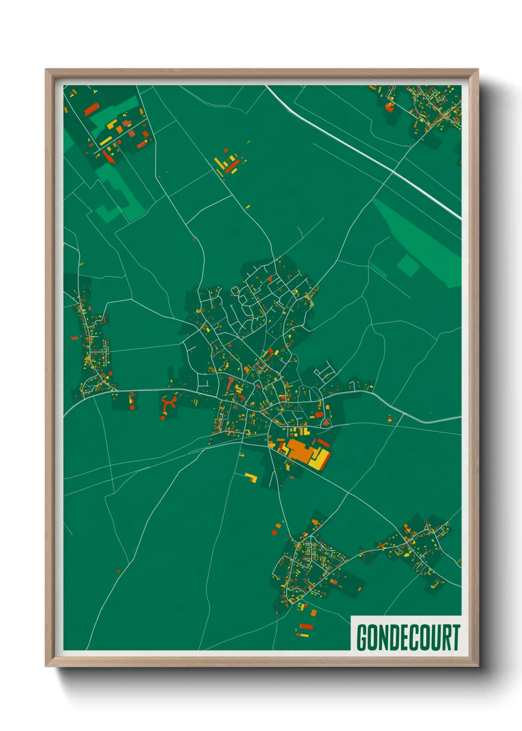 Une affiche de carte sur Gondecourt