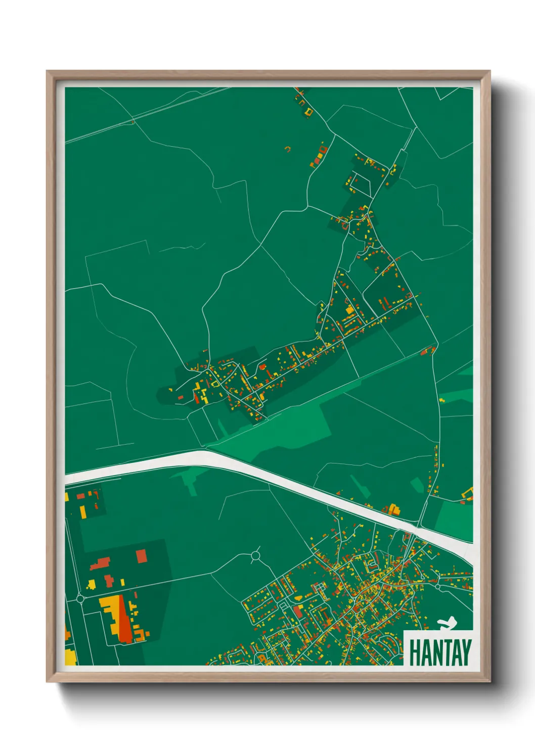 Une affiche de carte sur Hantay