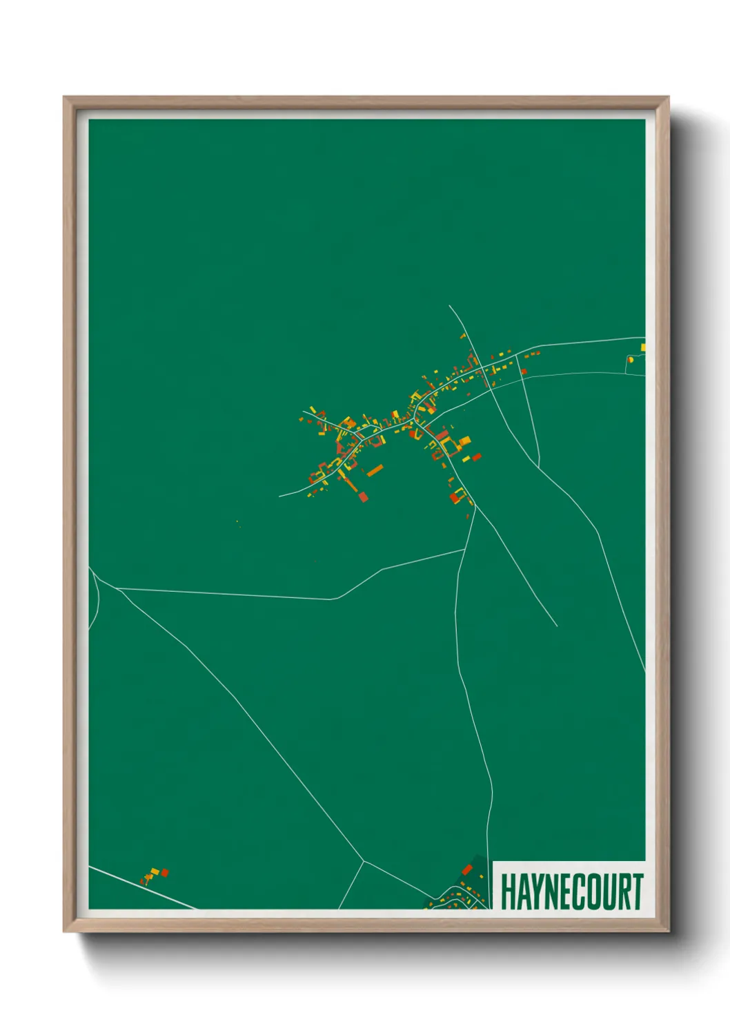 Une affiche de carte sur Haynecourt