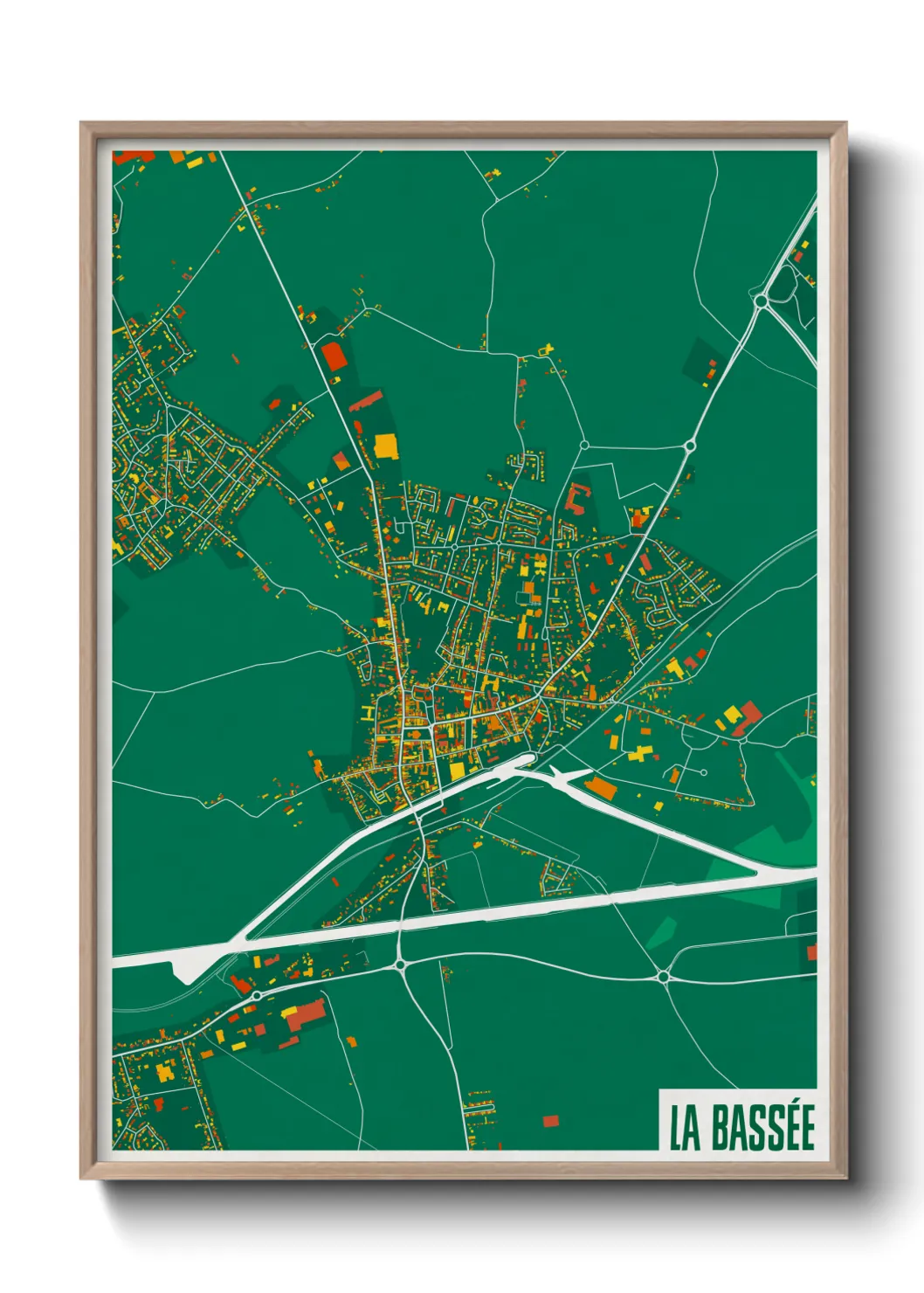 Une affiche de carte sur La Bassée
