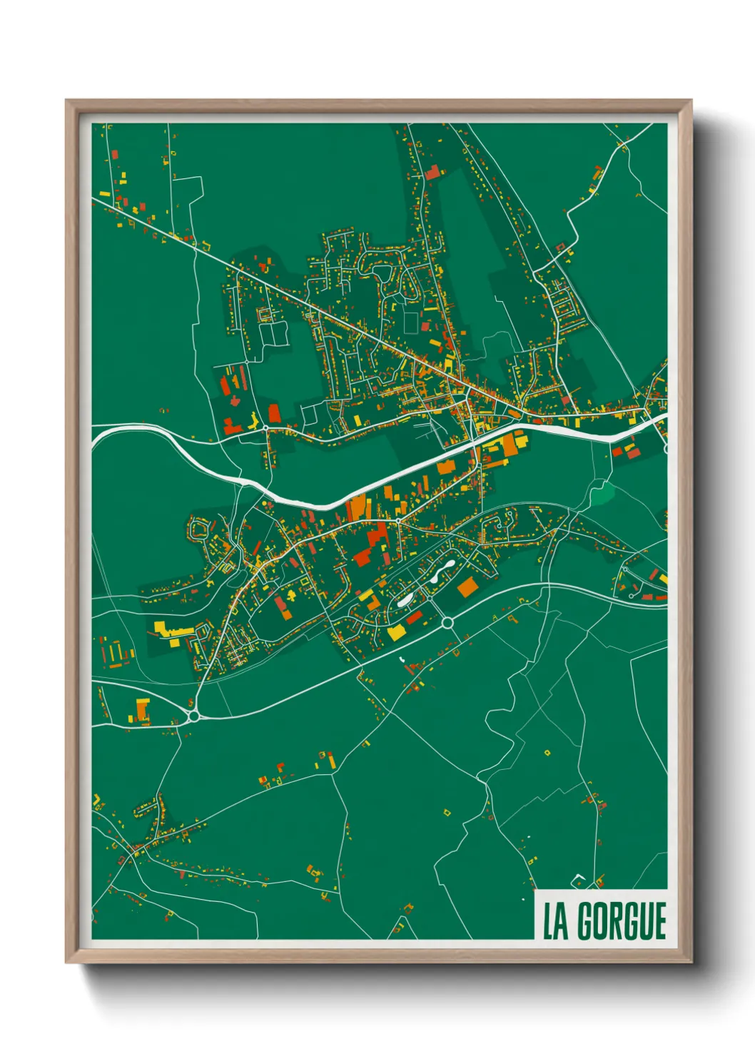 Une affiche de carte sur La Gorgue