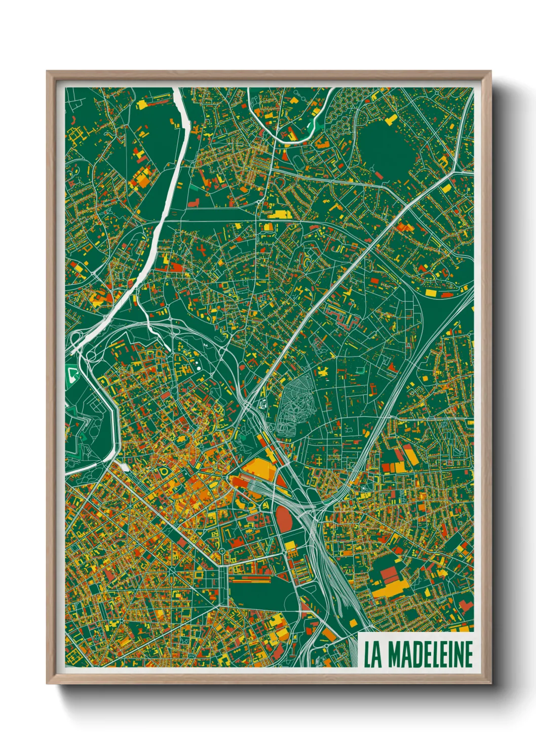 Une affiche de carte sur La Madeleine