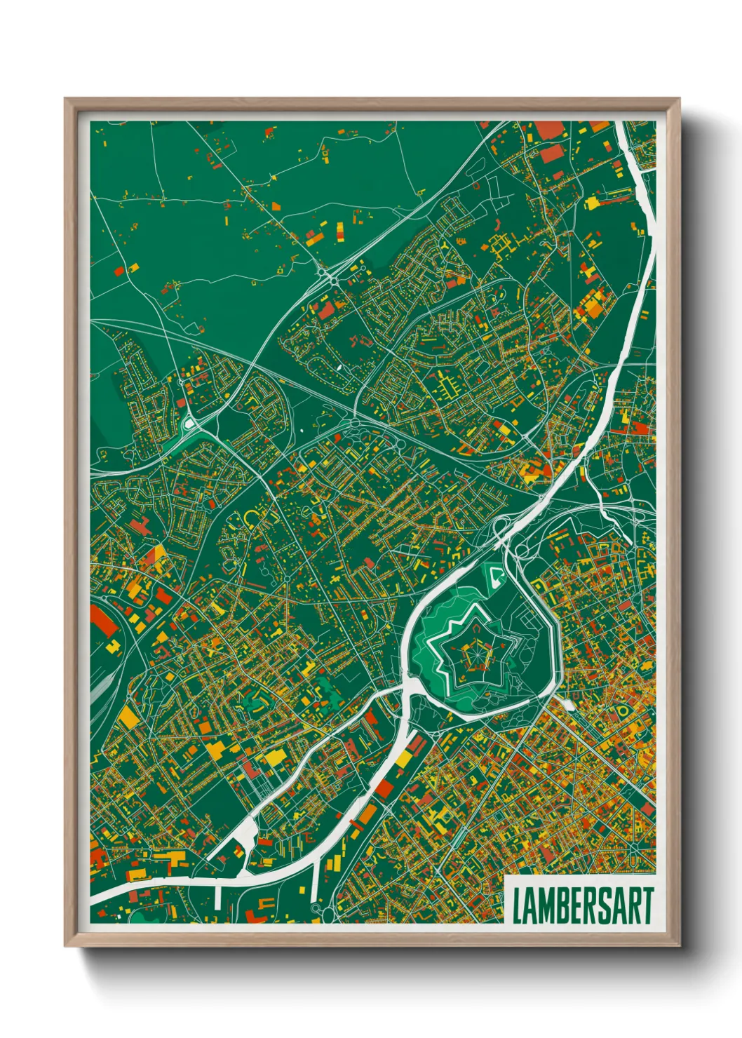 Une affiche de carte sur Lambersart