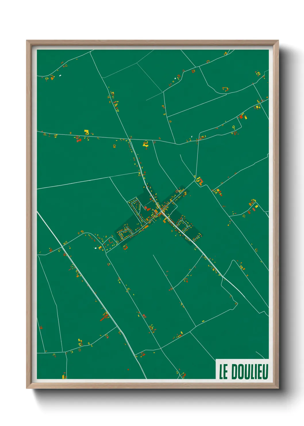 Une affiche de carte sur Le Doulieu