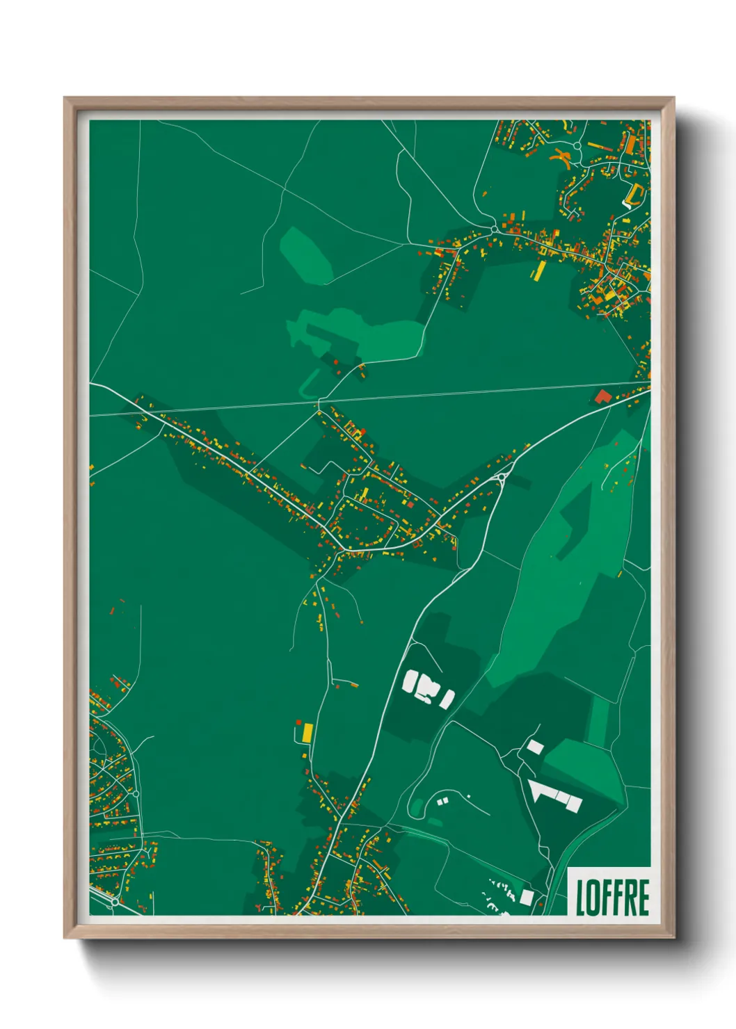 Une affiche de carte sur Loffre