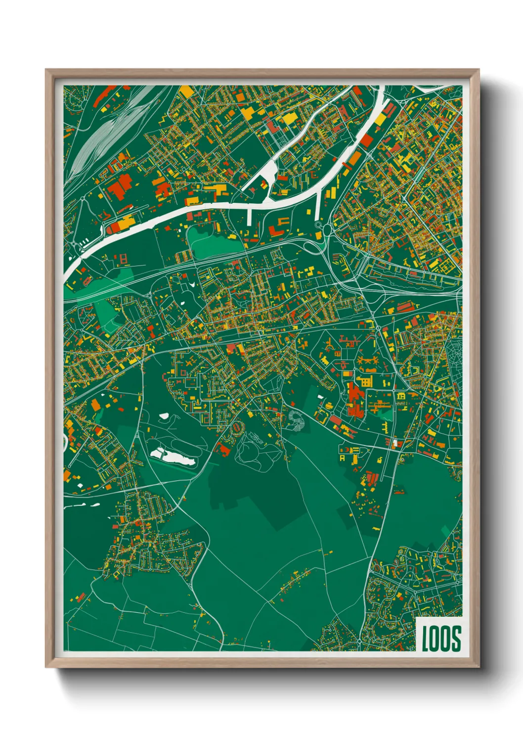 Une affiche de carte sur Loos