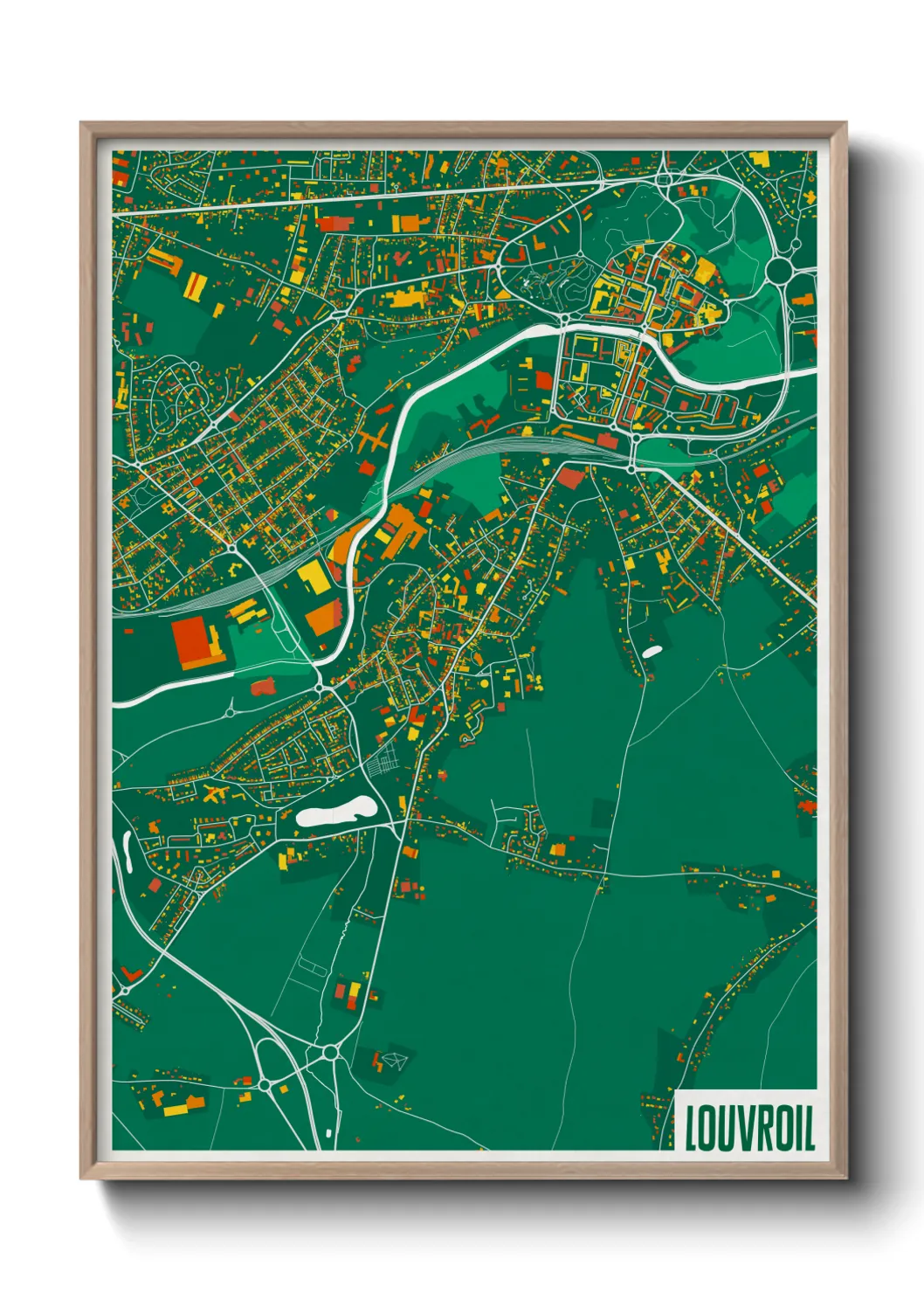 Une affiche de carte sur Louvroil
