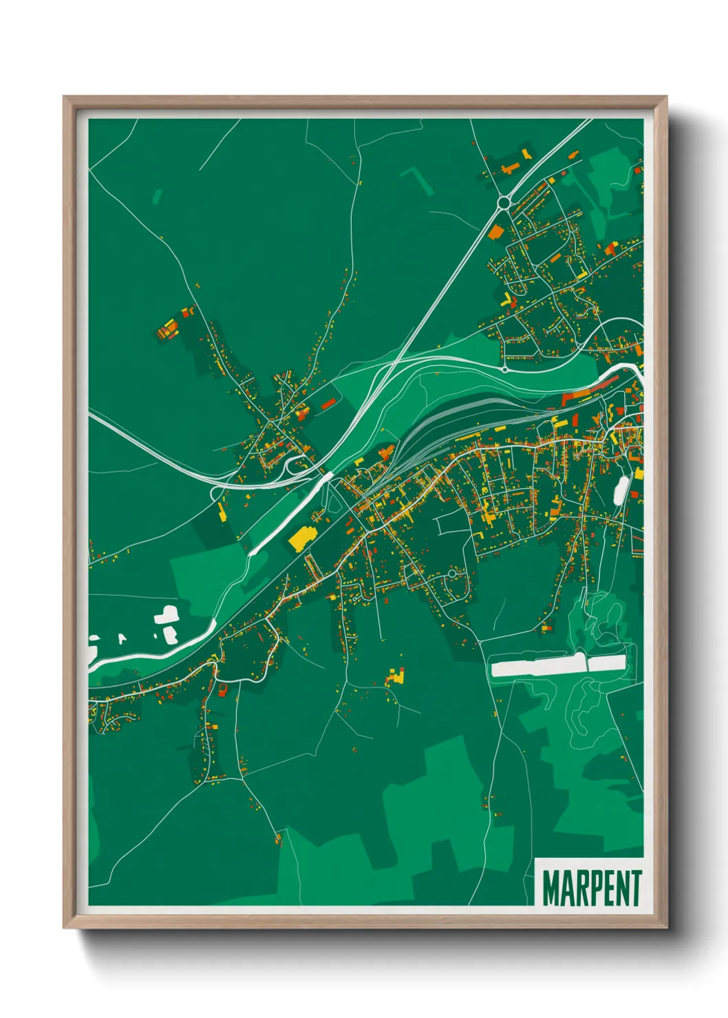 Une affiche de carte sur Marpent